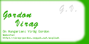 gordon virag business card